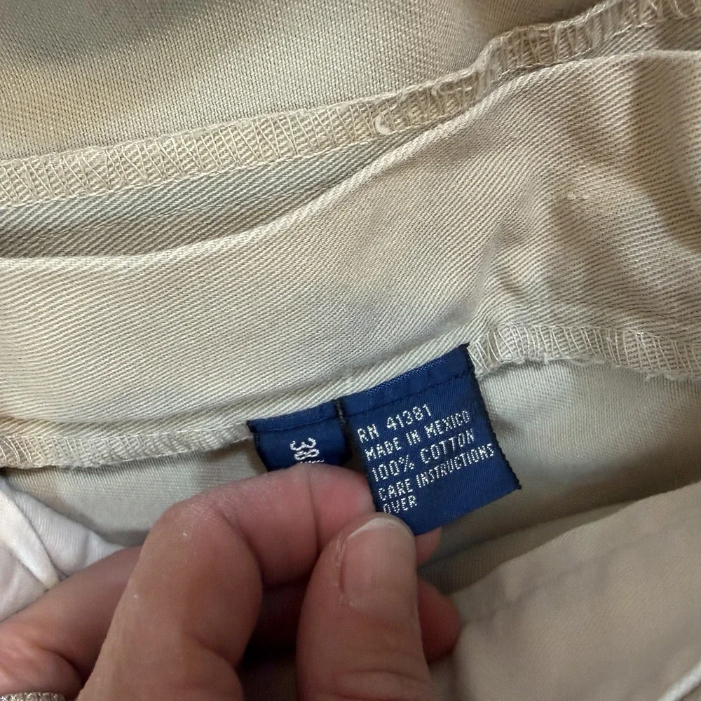 Lot Of 2 Ralph Lauren Polo Pants 38x30 Hammond Pleated Cuffed Trousers‎ Beige